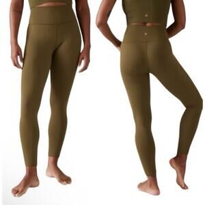 Athleta Aurora Seamless Tight Leggings Sz XS Olive Green Compression Yoga 533472